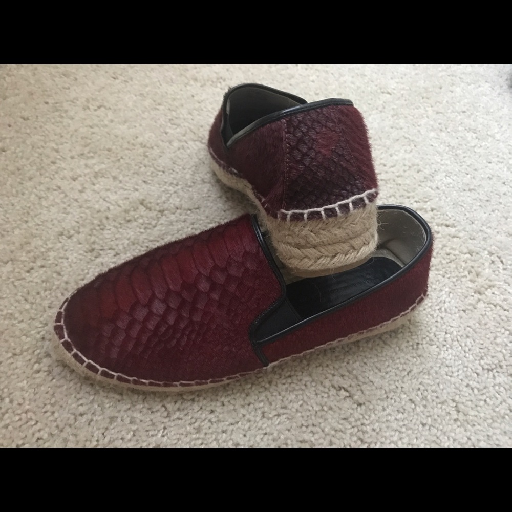 Zara Fur and leather espadrilles